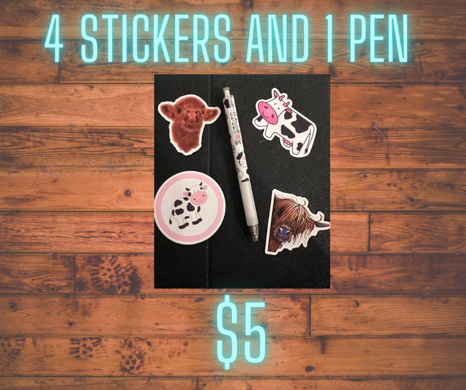 Sticker and pen set